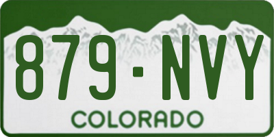 CO license plate 879NVY