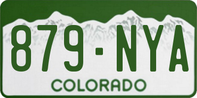 CO license plate 879NYA