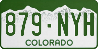 CO license plate 879NYH