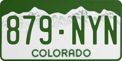 CO license plate 879NYN