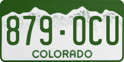 CO license plate 879OCU