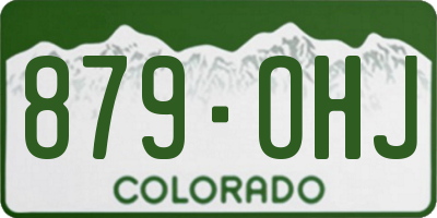 CO license plate 879OHJ