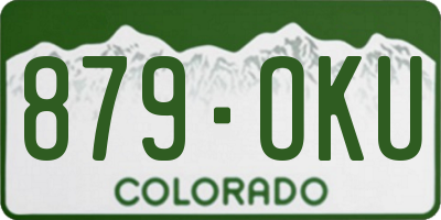 CO license plate 879OKU