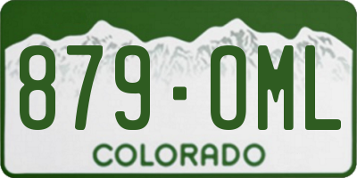 CO license plate 879OML