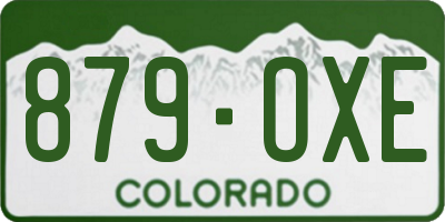 CO license plate 879OXE