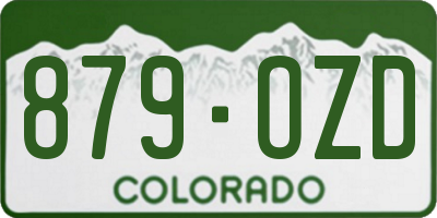 CO license plate 879OZD