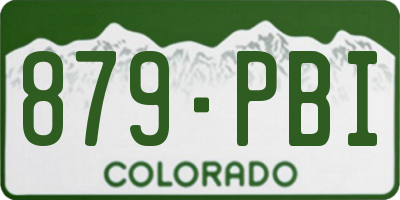 CO license plate 879PBI