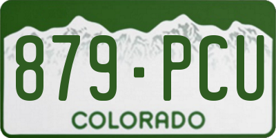 CO license plate 879PCU