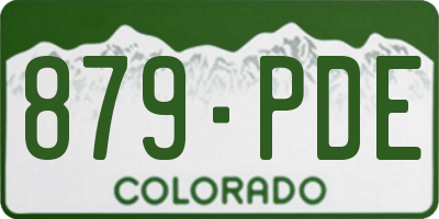 CO license plate 879PDE