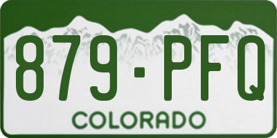 CO license plate 879PFQ