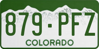 CO license plate 879PFZ