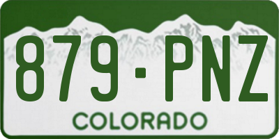 CO license plate 879PNZ