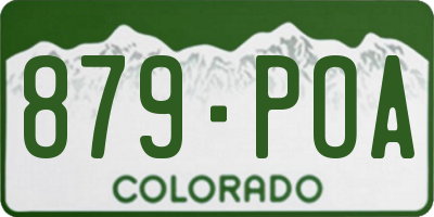 CO license plate 879POA
