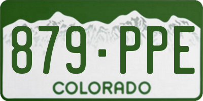 CO license plate 879PPE