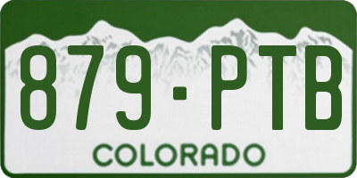 CO license plate 879PTB