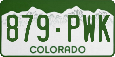 CO license plate 879PWK
