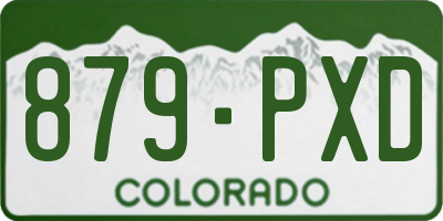 CO license plate 879PXD