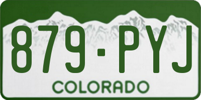 CO license plate 879PYJ