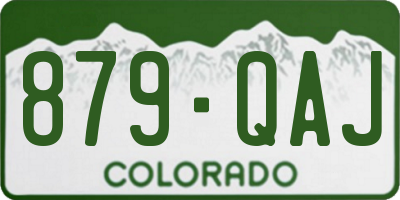 CO license plate 879QAJ