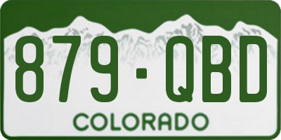 CO license plate 879QBD
