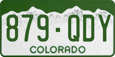 CO license plate 879QDY