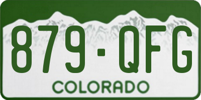 CO license plate 879QFG