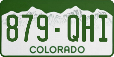CO license plate 879QHI
