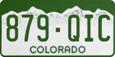 CO license plate 879QIC