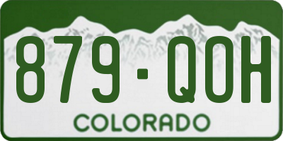 CO license plate 879QOH