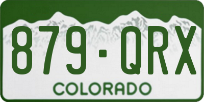 CO license plate 879QRX