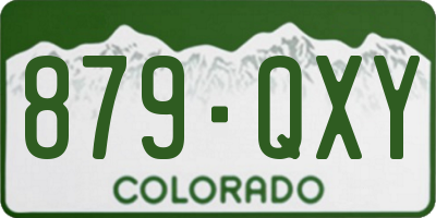 CO license plate 879QXY