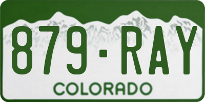 CO license plate 879RAY