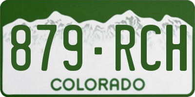 CO license plate 879RCH