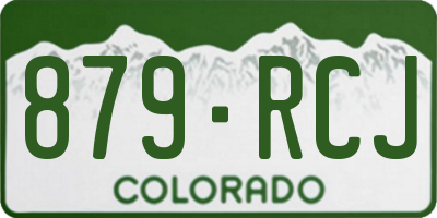 CO license plate 879RCJ