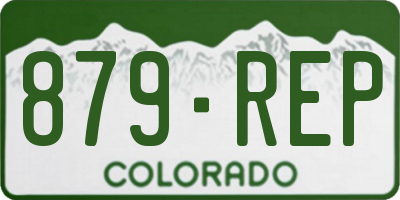 CO license plate 879REP