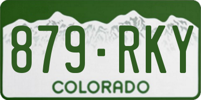 CO license plate 879RKY