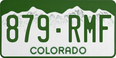 CO license plate 879RMF