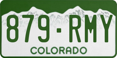 CO license plate 879RMY