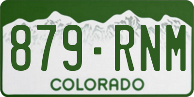 CO license plate 879RNM