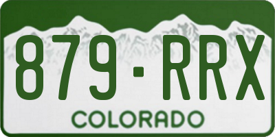 CO license plate 879RRX