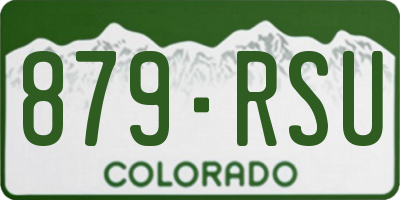 CO license plate 879RSU