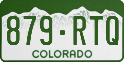 CO license plate 879RTQ
