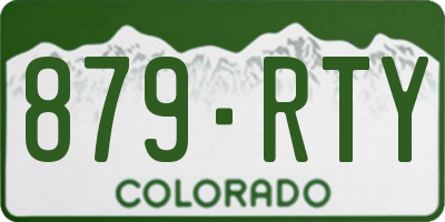 CO license plate 879RTY