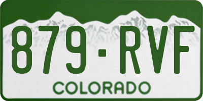 CO license plate 879RVF