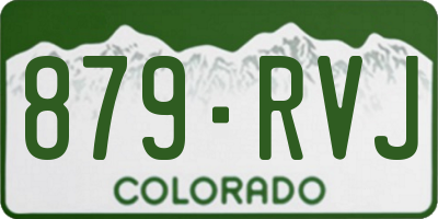 CO license plate 879RVJ