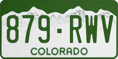 CO license plate 879RWV