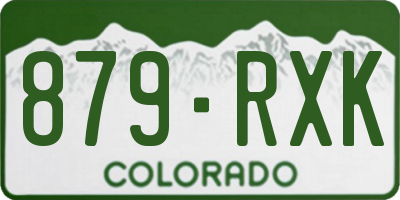 CO license plate 879RXK