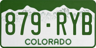 CO license plate 879RYB