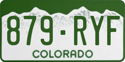 CO license plate 879RYF