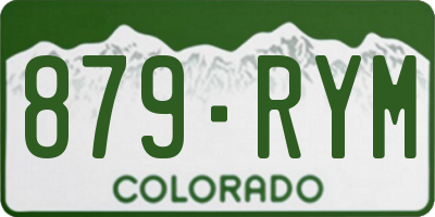 CO license plate 879RYM